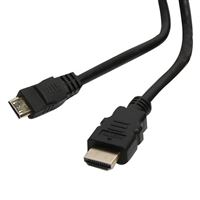 Micro HDMI Male to Mini HDMI Male Connector Adapter Cable Cord Black OJ 