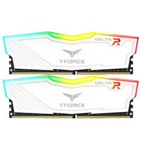 TeamGroup Team T-Force Delta RGB 16GB (2 x 8GB) DDR4-3200 PC4-25600 CL16 Dual Channel Desktop Memory - White