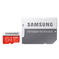 Samsung 64GB EVO Plus V5 NANA microSDXC Class 10 / U1 Flash Memory Card with Adapter