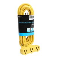 Inland 3 Outlet Extension Cord 15 ft. - Yellow