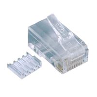 Micro Connectors CAT 6 RJ45 UTP Modular Plug for Solid & Stranded Ethernet Cable - 50 Pack