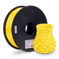 Inland 1.75mm Yellow Silk PLA 3D Printer Filament - 1kg Spool (2.2 lbs)