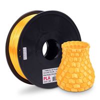Inland 1.75mm Dark Yellow Silk PLA 3D Printer Filament - 1kg Spool (2.2 lbs)
