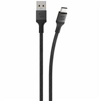 Scosche Industries STRIKELINE Premium Braided USB 2.0 (Type-A) Male to USB 2.0 (Type-C) Male Charge/ Sync 1 ft. - Black