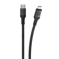 Scosche Industries Strikeline Lightning Male to USB 2.0 (Type-C) Male Apple Premium MFi Certified Braided Charge/ Sync Cable 1 ft - Black