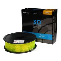 Inland 1.75mm Translucent Yellow TPU-95A 3D Printer Filament - 1kg Spool (2.2 lbs)
