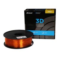 Inland 1.75mm Translucent Orange TPU-95A 3D Printer Filament - 1kg Spool (2.2 lbs)