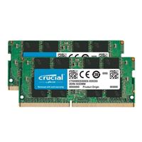 Crucial 32GB (2 x 32GB) DDR4-3200 PC4-25600 CL-22 SO-DIMM Memory Kit CT2K16G4SFRA32A