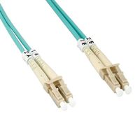 Micro Connectors OM3 LC/LC 10G Multi-Mode Fiber Cable 6.6 ft. - Aqua