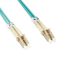 Micro Connectors OM3 LC/LC 10G Multi-Mode Fiber Cable 16.4 ft. - Aqua