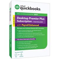 Intuit QuickBooks Desktop Premier Plus w/ Enhanced Payroll 2021 1-Year Subscription