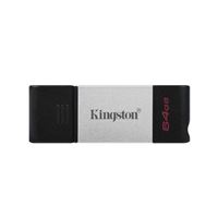 Kingston 64GB DataTraveler 80 SuperSpeed USB 3.2 (Gen 1) Flash Drive - Silver