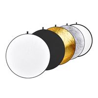 Neewer 32 in. / 80 cm Portable 5 in 1 Translucent, Silver, Gold, White, and Black Collapsible Round Multi-Disc Light Reflector