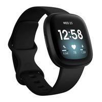 FitBit Versa 3 Smartwatch - Black/ Black Aluminum