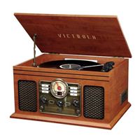 Victrola 6-in-1 Nostalgic Bluetooth Record Player with 3-speed Turntable