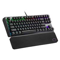 Cooler Master CK530 V2 Tenkeyless LIGHTSPEED On-the-Fly Controls and Aluminum Top Plate RGB Mechanical Gaming Keyboard - Red Switch