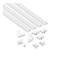 D-Line Micro Raceway Pack, incl. 4x 39&quot; (0.78&quot; x 0.39&quot;) Lengths and Accessories - White