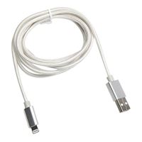 Inland Lightning Male to USB 2.0 (Type-A) Male Data Sync/ Charge Cable 4 ft. - White