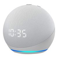Amazon Echo Dot (4th Gen) Smart speaker w/ Clock and Alexa - Glacier White