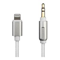 ZGear Lightning Male to 3.5mm Male Braided Audio Cable Connector 6 ft. - White