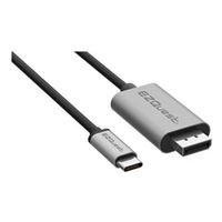 EZQuest Inc. USB-C Male to DisplayPort Male 4K 60Hz Cable with Anodized Aluminum Sleeves 7.2 ft. - Black