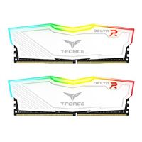 TeamGroup T-FORCE Delta RGB 16GB (2 x 8GB) DDR4-3200 PC4-25600 CL16 Dual Channel Desktop Memory Kit TF4D416G3200HC - White