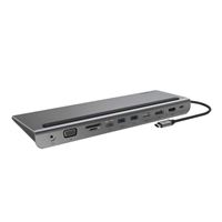 Belkin USB C Hub, 11-in-1 MultiPort Adapter Dock with 4K HDMI, DP, VGA, USB-C 100W PD Pass-Through Charging, 3 USB A, Gigabit Ethernet, SD, MicroSD, 3.5mm Ports for MacBook Pro, Air, XPS and More
