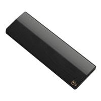 Glorious Compact Wooden Mechanical Keyboard Ergonomic Palm Rest 12x4 inches/19mm Thick - Onyx/Black (GV-75-DARK)