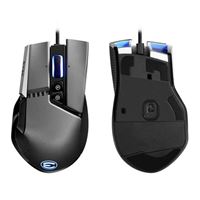 EVGA X17 Gaming Mouse, Wired, Customizable, 16,000 DPI, 5 Profiles, 10 Buttons, Ergonomic 903-W1-17GR-KR - Gray