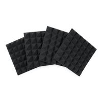 Gator Frameworks 12&quot; x 12&quot; Thick Acoustic Foam Pyramid Panels 4 Pack - Charcoal Color