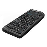 Riitek Rii X1 2.4G Mini Wireless Keyboard with Touchpad Mouse, Lightweight Portable Wireless Keyboard Controller with USB Receiver Remote Control for Windows/ Mac/ Android/ PC/ Tablets/ TV/ Xbox/ PS3 - Black