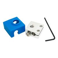 Micro Swiss Heater Block Upgrade with Silicone Sock for CR10 / Ender 2 / Ender 3 / ANET A8 Printers MK7, MK8, MK9 Hotends