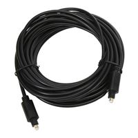 Inland Toslink Male to Male Digital Optical Cable 25ft - Black