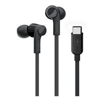 Belkin RockStar Wired Earbuds with USB Type-C Connector - Black