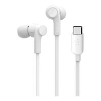 Belkin RockStar Wired Earbuds with USB Type-C Connector - White