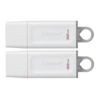Kingston 32GB DataTraveler Exodia SuperSpeed+ USB 3.2 (Gen 1) Flash Drive (2 Pack) - White