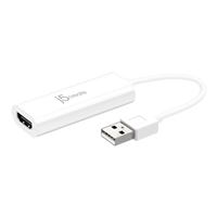 j5create USB 3.1 (Gen 1 Type-A) Male to HDMI Female Display Adapter 3.1 in. - White