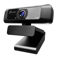 j5create USB Streaming Webcam - 1080P HD with 360° Rotation, High Fidelity Microphone, Plug and Play for PC/ Mac/ Laptop/ Desktop/ Skype/ YouTube/ Zoom/ Facetime, Suitable for Conferencing/ Calling - Refurbished