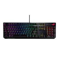 ASUS ROG Strix Scope Deluxe RGB Wired Mechanical Gaming Keyboard Aluminum Frame, Ergonomic Wrist Rest, Aura Sync Lighting - Cherry MX Red switches