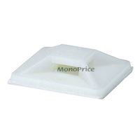 Monoprice Cable Tie Mounts 25x25 mm, 100 pack - White