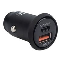 Manhattan 25 W 2-Port Power Delivery Mini Car Charger