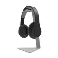 Kanto H1 Universal Headphone Stand with Curved Silicone Padding - Silver