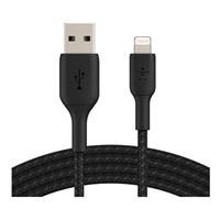 Belkin BOOST CHARGE Braided Lightning to USB-A Charge/ Sync Cable 6.6 ft. - Black