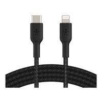 Belkin BOOST CHARGE Braided Lightning to USB-C Charge/ Sync Cable 6.6 ft. - Black
