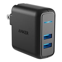 Anker PowerPort 2 with 3ft Lightning Cable - Black