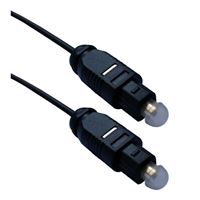 QVS Toslink Digital/ SPDIF Optical Audio UltraThin Cable 3 ft. - Black