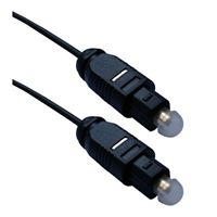 QVS Toslink Digital/ SPDIF Optical Audio UltraThin Cable 6 ft. - Black