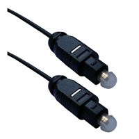 QVS Toslink Digital/ SPDIF Optical Audio UltraThin Cable 15 ft. - Black