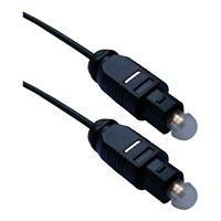 QVS Toslink Digital/ SPDIF Optical Audio UltraThin Cable 25 ft. - Black