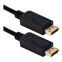 QVS DisplayPort 2.0 UltraHD 16K Cable with Latches 3 ft - Black